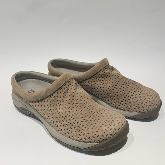 Merrell ENCORE VELUM Perforated Suede Slipon Clogs - Picture 2 of 11